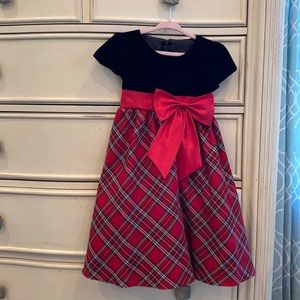 Sweet Pea and Lilli velvet and plaid dress size 4T